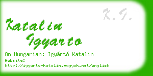 katalin igyarto business card
